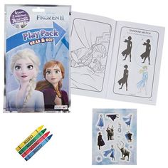 the frozen princess coloring book with markers and crayons