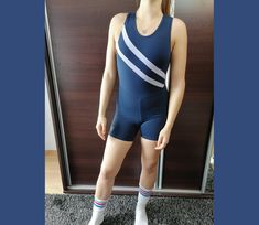 Amazing one-piece outfit Godfrey Fat Cotton Material, color- Navy Blue Good condition 8/10 this item with high socks is awesome on street style or for photos One-piece outfit for walking/ for dancing/ gymnastics/ on rolls/ on a skateboard/ Coachella/ Arts Festival Size S, Good on S,M Crazy One-Piece OUTFIT: A- total length ~~72cm B- width under the armpits ~~33cm I Invite you to my other offers :) Have additional questions? Contact me, I am happy to help! Costume was measured laying flat and rel Blue Stretch Bodysuit In Athleisure Style, Fitted Leotard For Summer Workouts, Blue Fitted Bodysuit For Workout, Fitted Blue Bodysuit For Workout, Blue Fitted Workout Bodysuit, Blue Stretch Bodysuit For Sports, Blue Stretchy Sporty Unitard, Blue Stretch Sporty Unitard, Blue Fitted Athleisure Bodysuit