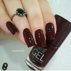 Dark Red Nails, Wow Nails, Polygel Nails, Girls Nails, Nail Art Hacks, Cute Acrylic Nails