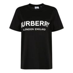 Burberry Logo Printing Cotton Short Sleeve Black 80116511 (Women's) Burberry Logo, Burberry London, Stylish Sneakers, Cotton Shorts, Perfect Pair, Your Perfect, Burberry, ? Logo, Sneakers