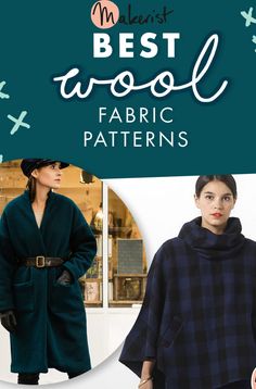 the best wool fabric patterns for women and girls in winter coats, capes, sweaters