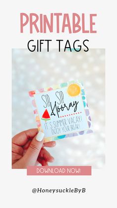 the printable gift tags are shown with text that reads,'free printable gift tags