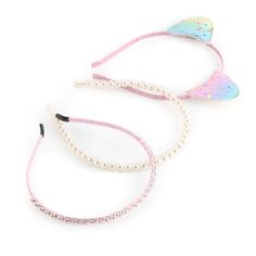 She'll love to finish off her outfit with the cute look of these  Girls Capelli 3-Pack Cat Ears, Simulated Pearls & Gems Headbands. She'll love to finish off her outfit with the cute look of these Girls Capelli 3-Pack Cat Ears, Simulated Pearls & Gems Headbands.  Imported 3 headbands Spot clean Metal, plastic, polyesterSUSTAINABILITY FEATURES Tested for harmful substances Phthalate free Size: One Size. Color: Pale Team. Gender: female. Age Group: kids. Collab Ideas, Clean Metal, How To Clean Metal, These Girls, Cat Ears, Gender Female, Free Size, Age Group, Shells