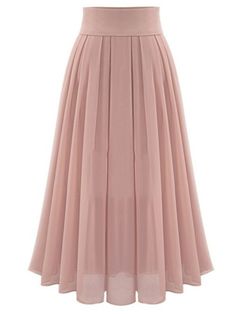 Chiffon Patchwork Floor Length Women's Skirt -m.tbdress.com Yeezy Outfit, Pink Chiffon Dress, Pleated Chiffon Skirt, Long Skirt Fashion, High Waisted Maxi Skirt, Pleated Long Skirt, Pleated Chiffon, Womens Maxi Skirts, Pink Skirt