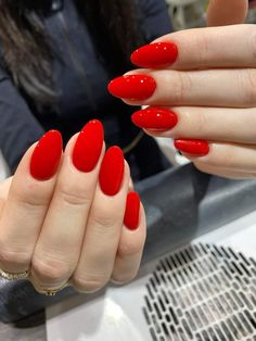 Hello Nails, Sassy Nails, Red Nail, Oval Nails, Kandy, Classy Nails, Chic Nails, Cute Acrylic Nails, Perfect Nails