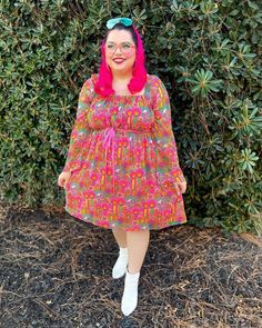 When you love being festive without screaming "Christmas" check out our new Groovy Greetings styles like the Groovy Star Babydoll Dress on @littlespookycute 🩷🎄 #modcloth #modclothsquad #retro #groovystyle #vintageinspired Feeling Groovy, 70s Outfits, Easter Dress, 1960s Fashion