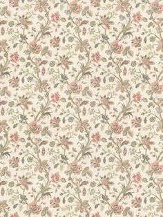 a floral wallpaper with pink flowers and green leaves on white background, suitable to be used