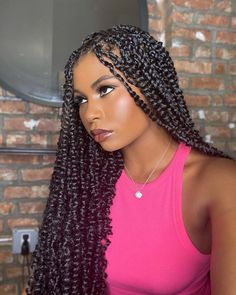 pretwisted passion twist hair Twisted Weave Hairstyles, Passions Twists Hairstyle, Jumbo Goddess Passion Twist, Goodness Passion Twist, Box Braids Passion Twist, Med Passion Twists Hairstyle, Cheap Braids For Black Women, Half Braids Half Passion Twist, Black Hairstyles Twist Braids