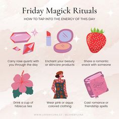 Love By Luna® on Instagram: “Friday Magick ✨ Here it is! The last of our magic correspondences series. These are a few simple ways you can tap into the special magic of…” Friday Magick, Social Media Website, Witch Tarot