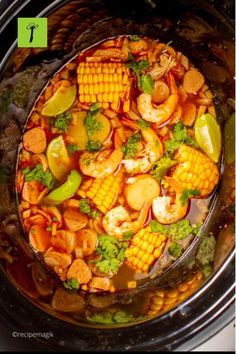 SHRIMP BOIL IN CROCKPOT Crockpot Recipes Shrimp, Crockpot Shrimp Boil, Meals For Summer, Seafood Boil Recipes, Slow Cooker Meals, Slow Cooker Lasagna, Easy Crockpot Dinners, Boiled Food