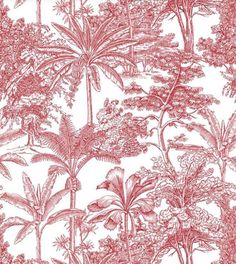 Tree Pattern Design, Trees Illustration, Leaf Vector, Tropical Illustration, Toile Print, Jungle Pattern, Graphic Wallpaper, Tree Pattern