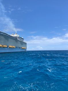 a large cruise ship in the middle of the ocean