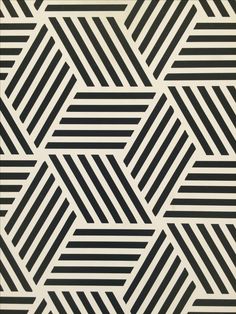 an abstract black and white pattern with diagonal stripes on it's surface, in the shape of hexagons