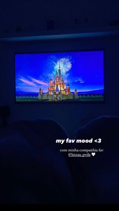 an image of a castle on the tv screen