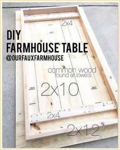 the diy farmhouse table is made out of pallet wood and has numbers on it