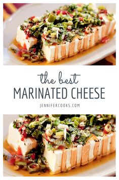 the best marinated cheese recipe is made with fresh ingredients and ready to be eaten