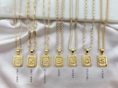 Letter Necklace Gold, Initial Letter Necklace, Gold Letter Necklace, Real Gold Jewelry, Gold Medallion, Gold Name Necklace, Initial Necklace Gold, Gold Letter, Initial Pendant Necklace