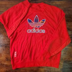 Adidas Sweater Red Sz Large Red Year Sweatshirt, Adidas Sweater, Red Adidas, Red Sweaters, Chinese New Year, Adidas Men, Adidas Originals, Red Color, Mens Sweatshirts