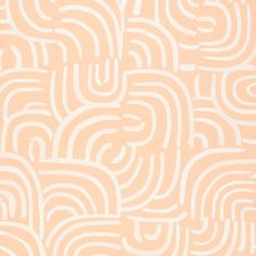 an orange and white wallpaper with wavy lines