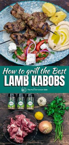 how to grill the best lamb kabobs with lemons, onions and parsley