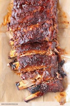 the ribs are cooked and ready to be eaten