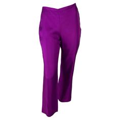 Check out this item from 1stdibs! S/S 2000 Gianni Versace by Donatella Runway Purple Silk Pants: https://www.1stdibs.com/id-v_15495002 Luxury Silk Trousers, Silk Straight Pants For Evening, Elegant Full-length Purple Bottoms, Elegant Purple Satin Bottoms, Elegant Full Length Purple Bottoms, Luxury Fitted Satin Pants, Formal Full-length Silk Pants, Chic Purple Evening Bottoms, Fitted Luxury Silk Pants