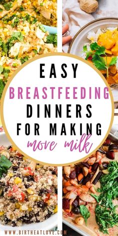 easy healthy dinner ideas for breastfeeding moms milk supply Breastfeeding Dinner Recipes, Healthy Breastfeeding Meals, Food For Breastfeeding Moms, Healthy Pregnancy Diet, Healthy Birth, Breastfeeding Snacks, Boost Milk Supply, Healthy Dinner Ideas, Breastfeeding Foods