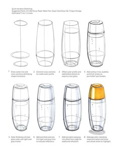 an image of different types of glasses in various sizes and shapes, including the top one with