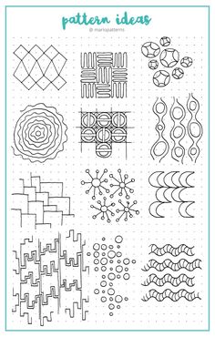 the pattern ideas book is filled with different designs