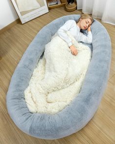 PRICES MAY VARY. 【Comfortable Rest With Your Pet】Our human dog bed provides ample space to accommodate an adult, and even allows you to rest inside with your beloved pet. Enjoy cozy and delightful leisure time.The human dog bed for people adults is equipped with non-slip rubber particles on the bottom, ensuring that no matter how active your pets are, the bed will remain securely in place, preventing unwanted sliding or rolling. 【Luxury Plush & Soft Blanket】The human sized dog bed's cover is cra Giant Dog Bed, Giant Dog Beds, Big Dog Beds, Human Dog Bed, Human Dog, Hanging Tent, Bed Accessories, Pet Spaces, Loving Mother