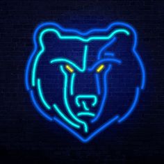 Memphis Grizzlies NBA Team Neon Sign - GEEKNEON Neon Basketball, Basketball Icon, Neon Signs Home, Neon Design, Neon Glow, Memphis Grizzlies, Nba Teams, Custom Neon Signs, Led Signs