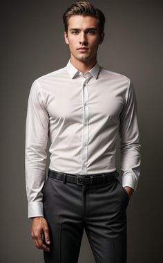 Digital sewing pattern for mens slim fit shirt.   ✔️ US Sizes: 2, 4, 6, 8, 10, 12, 14, 16, 18, 20, 22, 24, 26, 28, 30 ✔️ Standard sizes: XS, S, M, L, XL, 2XL, 3XL, 4XL/5XL ✔️These templates are suitable for A4, A0 and US Letter size paper. When you purchase this pattern, you will receive a digital (pdf) sewing pattern and instructions. Once your payment processes, you will automatically receive a download links of pattern files. If you have any problem accessing the files, please don't hesitate to contact me. ✔️ETSY WILL ONLY LET YOU DOWNLOAD FROM A COMPUTER, PHONE OR IPAD WILL NOT WORK. ✔️THIS IS A DIGITAL PRODUCT ✔️YOU WILL RECEIVE ZIP FILE INCLUDING DOWNLOAD LINKS FOR THE PATTERN AND SEWING INSTRUCTION. Due to the nature of digital downloads, no refunds, returns or exchanges of files ar Semi-formal Slim Fit Dress Shirt With Casual Collar, Classic Fitted Shirt With Casual Collar, Fitted Shirt With Casual Collar, Slim Fit Shirt With Buttons For Office Wear, Slim Fit Dress Shirt For Business Casual, Slim Fit Office Shirt With Buttons, Business Casual Slim Fit Dress Shirt With Collar, Fitted Dress Shirt With Casual Collar For Work, Slim Fit Smart Shirt For Office Wear