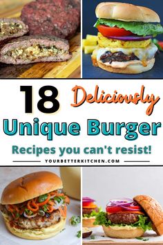 Weird Burger Ideas, Unique Burgers Ideas, Burger Special Ideas, Unique Burger Recipes Twists, Burgers On Grill Recipe, Stuffed Burgers On Grill, Sandwhich Loafs, Unique Burger Ideas, Fun Burger Recipes