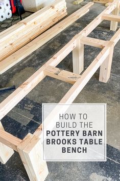 how to build the pottery barn brooks table bench