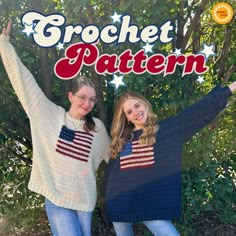 THIS IS A LISTING OF A PDF PATTERN NOT A PHYSICAL SWEATER** Party in the USA crochet sweater pattern! The perfect sweater for all year round! Wether you are celebrating the 4th of July or want to be cozy in the fall winter months. The PDF features helpful pictures + diagrams. The pattern perfect for a confident beginner to intermediate crocheter. The pattern includes instructions for sizes XS-5X.  Materials: US 6mm crochet hook US 5mm crochet hook US 4mm crochet hook 1200-1800 yards of 4 medium Crochet 4th Of July Top, Fall Crochet Sweater Pattern, Helpful Pictures, Sweater Pattern Crochet, Crochet Sweater Pattern, Flag Sweater, Usa Sweater, Party In The Usa, American Flag Sweater