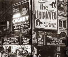 black and white photograph of an old movie theater