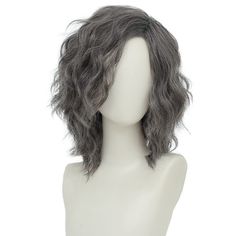 PRICES MAY VARY. This mens curly grey wig made of high quality heat resistant synthetic fibers,smooth,naturally curved,bouncy,you can trim,wash,durable enough for long term to use. High quality rose breathable mesh, easy to wear, soft, comfortable, light, not stuffy or itchy. The inner side of the grey curly wig can be adjusted with the expansion belt, which can be adjusted and fixed at different gears and is not easy to fall off to adapt to different head types. The fashionable and natural styl Greying Curly Hair, Anime Gray Hair, Curly Wig Short, Wig Side Part, Head Types, Grey Hair Wig, Grey Curly Hair, Funny Costume, Men's Wigs