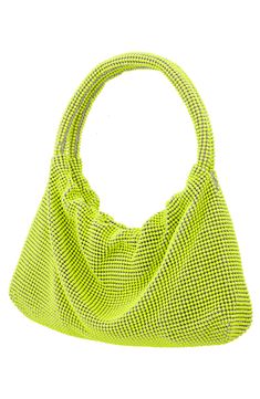 Vibrant mesh makes a stunning statement on a party-ready bag designed with a slouchy silhouette that will complement your trend-savvy looks. Magnetic-snap closure Top carry handle Interior wall pocket Lined Synthetic Imported Spring Party Shoulder Bag With Top Handle, Trendy Double Handle Evening Bag For Parties, Trendy Shoulder Bag For Spring Party, Trendy Spring Party Shoulder Bag, Spring Evening Top Handle Shoulder Bag, Chic Summer Bags For Night Out, Spring Evening Handheld Shoulder Bag, Spring Evening Shoulder Bag, Chic Summer Night Out Bags