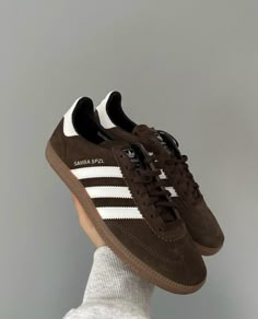 Brown Samba Adidas, Brown Adidas Shoes, Adidas Shoes Brown, Samba Shoe, Adidas Samba Chalky Brown, Addis’s Samba, Brown Adidas, David Beckham Style