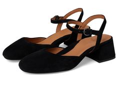 PRICES MAY VARY. Round toe low heel. Arch support Poron cushioned insole. Buckle entry. 1.77" heel height. Wedding Fits, Deer Skin, Leather Shoes Woman, Womens High Heels, Kenneth Cole, Arch Support, Low Heels, High Heel Shoes, Black Suede