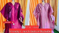 How to cut and sew trendy V-neck butterfly Bubu #diy #beginnersfriendly #tutorials - YouTube How To Cut And Sew Bubu Gown, Butterfly Gown, Butterfly Abaya, Bubu Gown, How To Make Butterfly, Fabric Matching, Gown Pattern, Abaya Dress