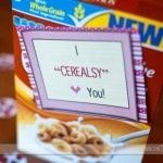 cereals are being displayed in front of the camera