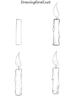 how to draw candles with pencils for beginners step by step drawing instructions and pictures