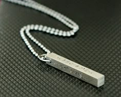 Bar Pendant Necklace, Bar Pendant, Steel Bar, Men's Necklace, I Love Jewelry, Bar Necklace, Men Necklace, Fashion Bracelets