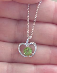 Sterling Silver Peridot Apple Pendant & Chain | Silver Peridot Necklace UK Gucci Adidas, Apple Earrings, Most Beautiful Jewelry, Moon Vintage, Jewellery Uk, Chain Silver