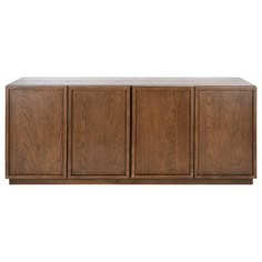 the sideboard is made from wood and has three doors