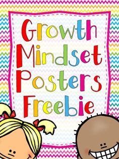 the growth minds poster is shown with two children smiling and holding their hands in front of them