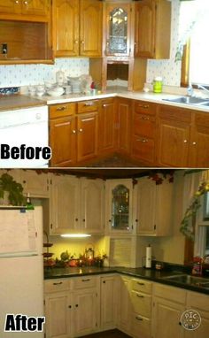 before and after pictures of kitchen cabinets