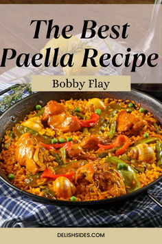 Bobby Flay Paella Recipe Chicken And Shrimp Paella Recipe, Paella Chicken And Shrimp, Paella Seafood Recipes, Spanish Pialla Recipes, Best Bobby Flay Recipes, Shrimp And Chorizo Paella, Paella For 2, Paella Recipes Authentic, Healthy Paella Recipe