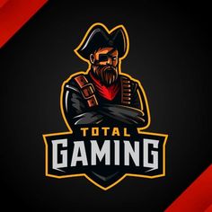 the logo for a gaming team with a bearded man wearing a hat and holding his arms crossed